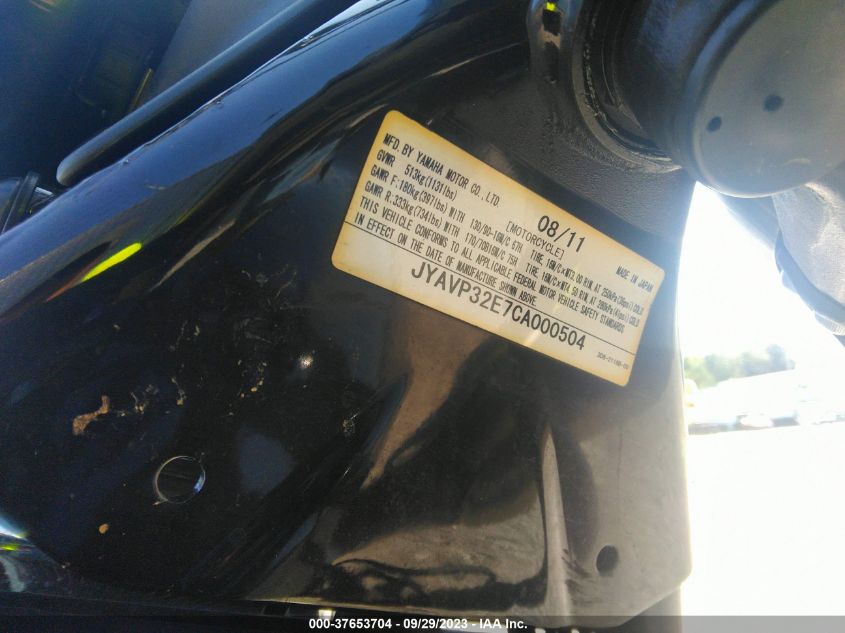 2012 YAMAHA XVS1300 CT JYAVP32E7CA000504