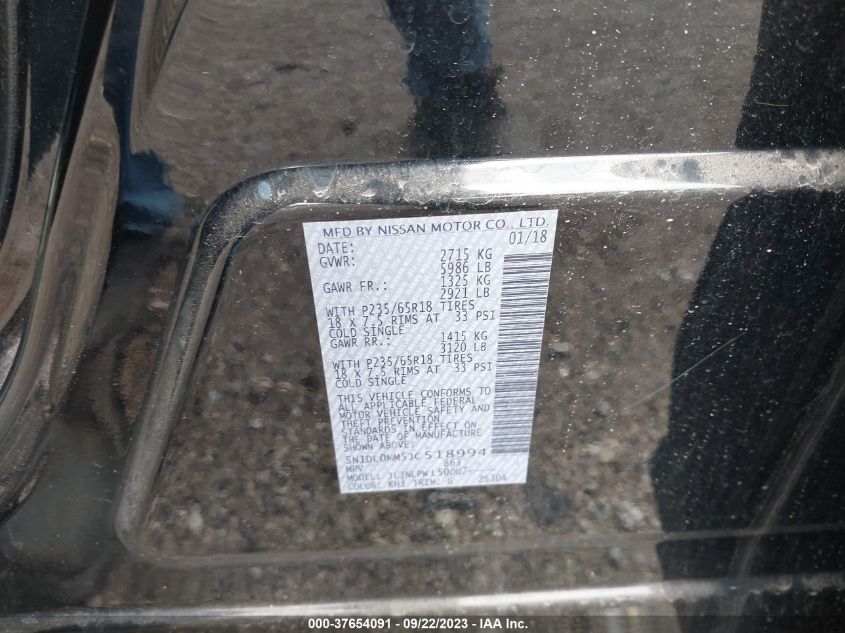 2018 INFINITI QX60 - 5N1DL0MM5JC518994