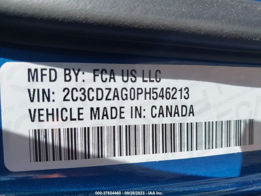 2023 DODGE CHALLENGER SXT - 2C3CDZAG0PH546213