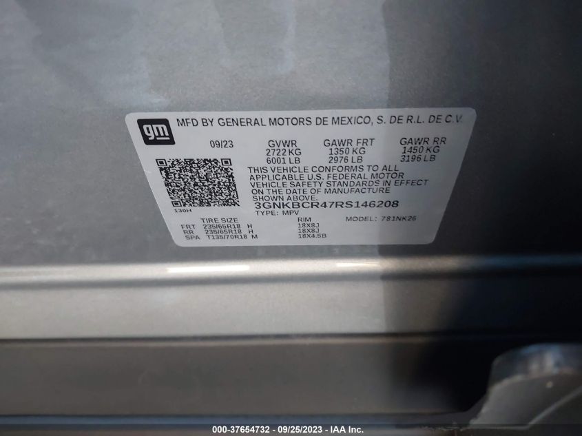 2024 CHEVROLET BLAZER LT - 3GNKBCR47RS146208