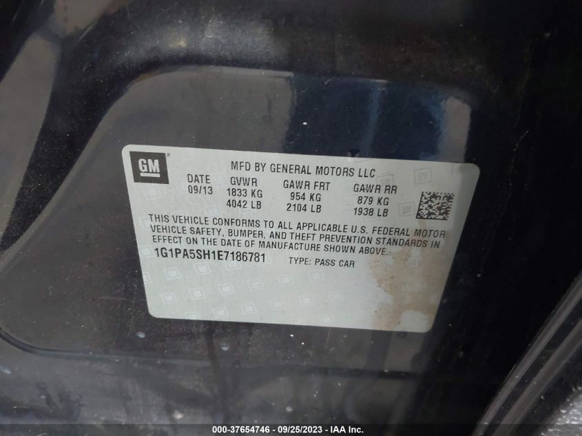 2014 CHEVROLET CRUZE LS - 1G1PA5SH1E7186781