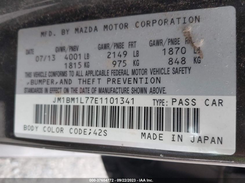 2014 MAZDA MAZDA3 I TOURING - JM1BM1L77E1101341