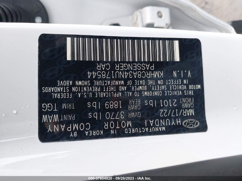 2022 HYUNDAI VENUE SEL - KMHRC8A34NU178544