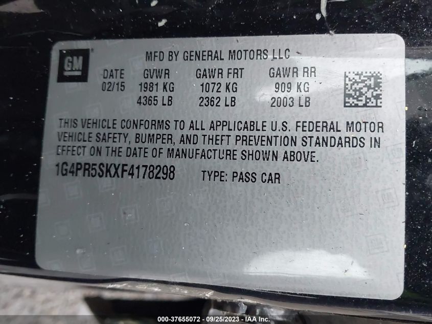 2015 BUICK VERANO CONVENIENCE GROUP - 1G4PR5SKXF4178298