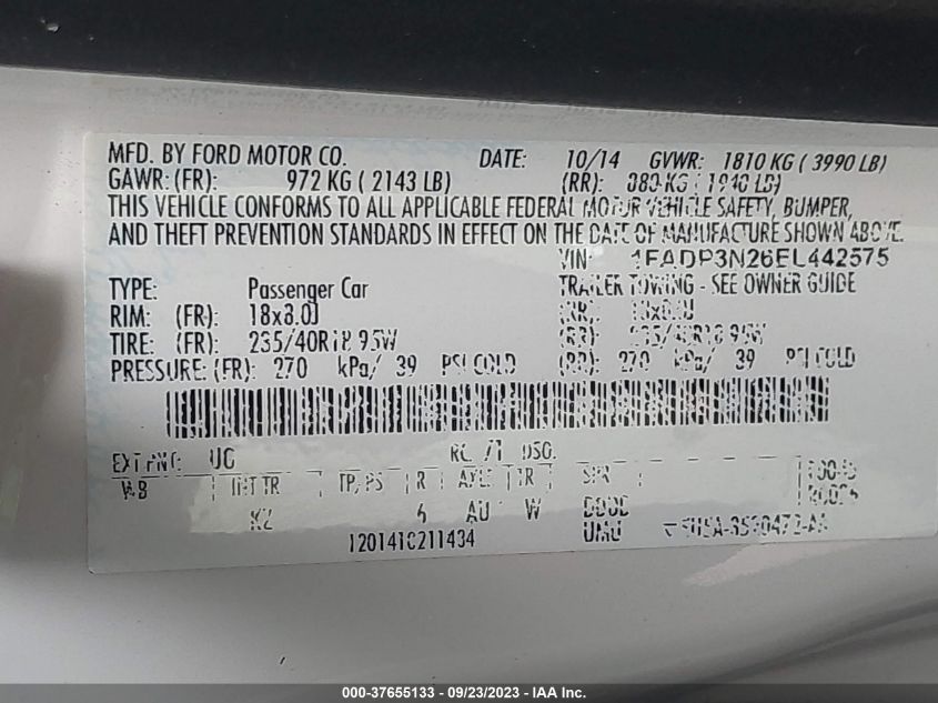 2014 FORD FOCUS TITANIUM - 1FADP3N26EL442575