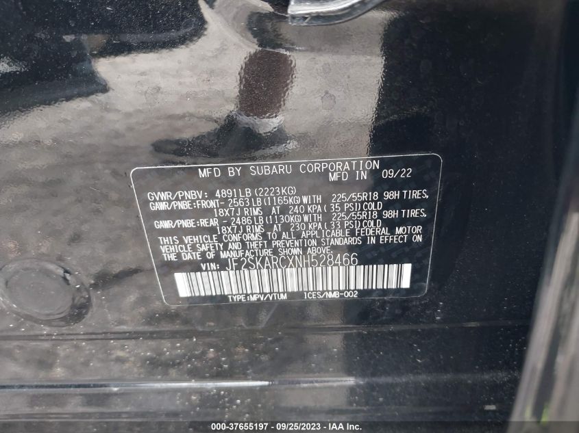 2022 SUBARU FORESTER TOURING - JF2SKARCXNH528466