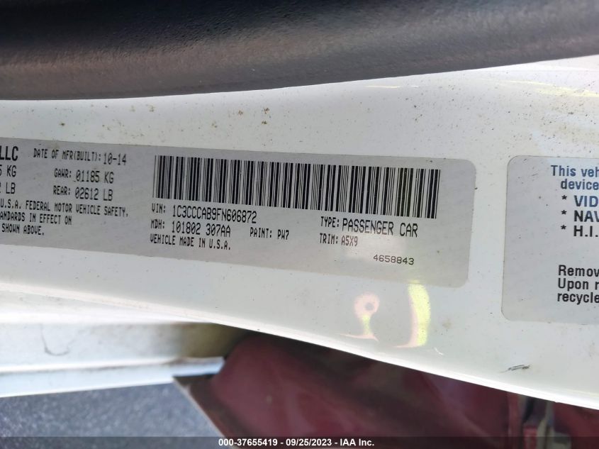 2015 CHRYSLER 200 LIMITED - 1C3CCCAB9FN606872