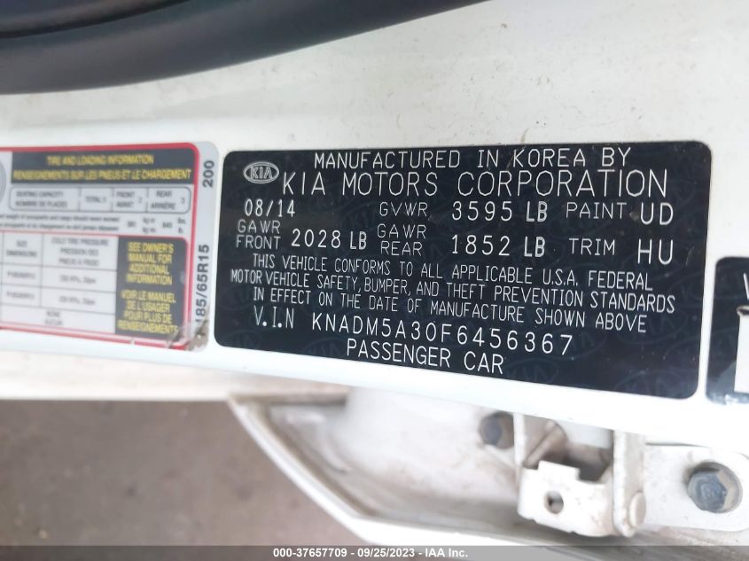 2015 KIA RIO LX - KNADM5A30F6456367