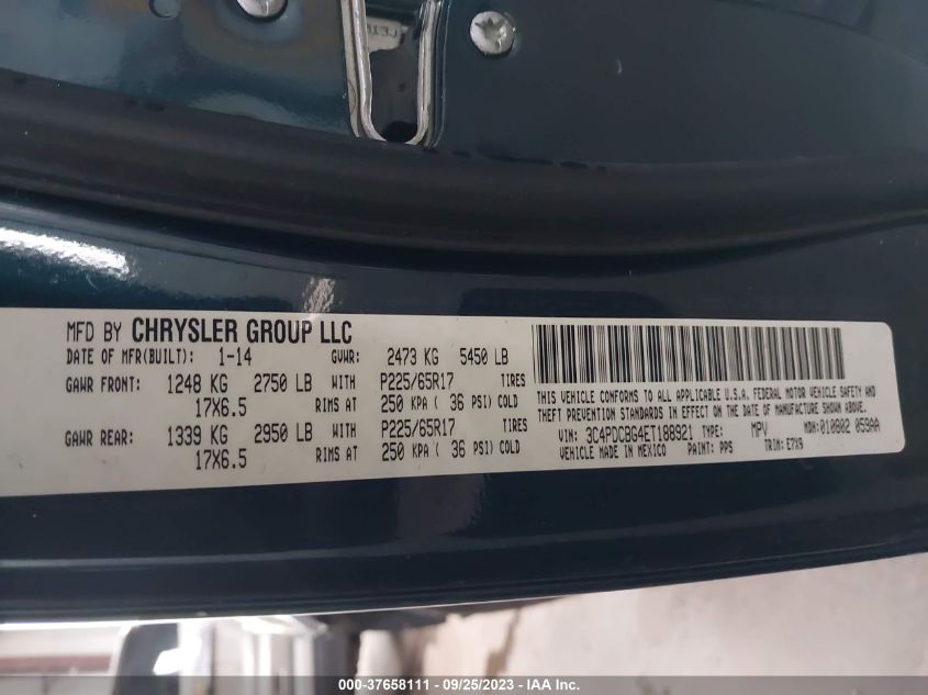 2014 DODGE JOURNEY SXT - 3C4PDCBG4ET188921