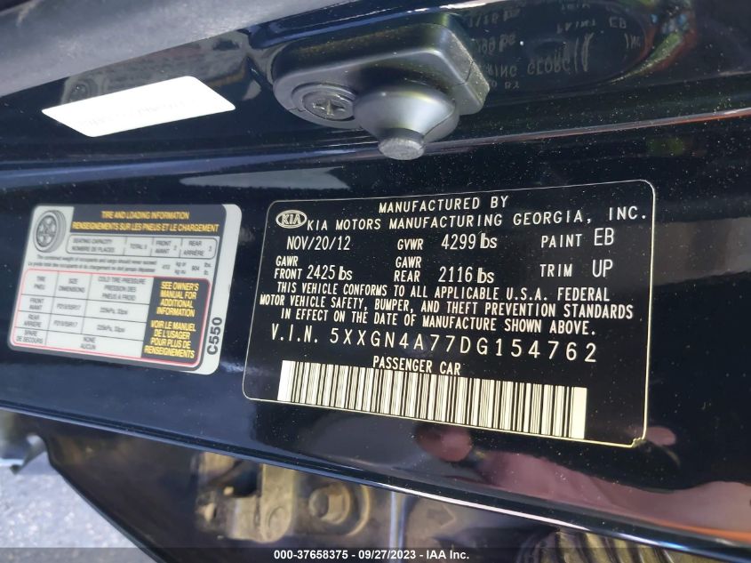 2013 KIA OPTIMA EX - 5XXGN4A77DG154762