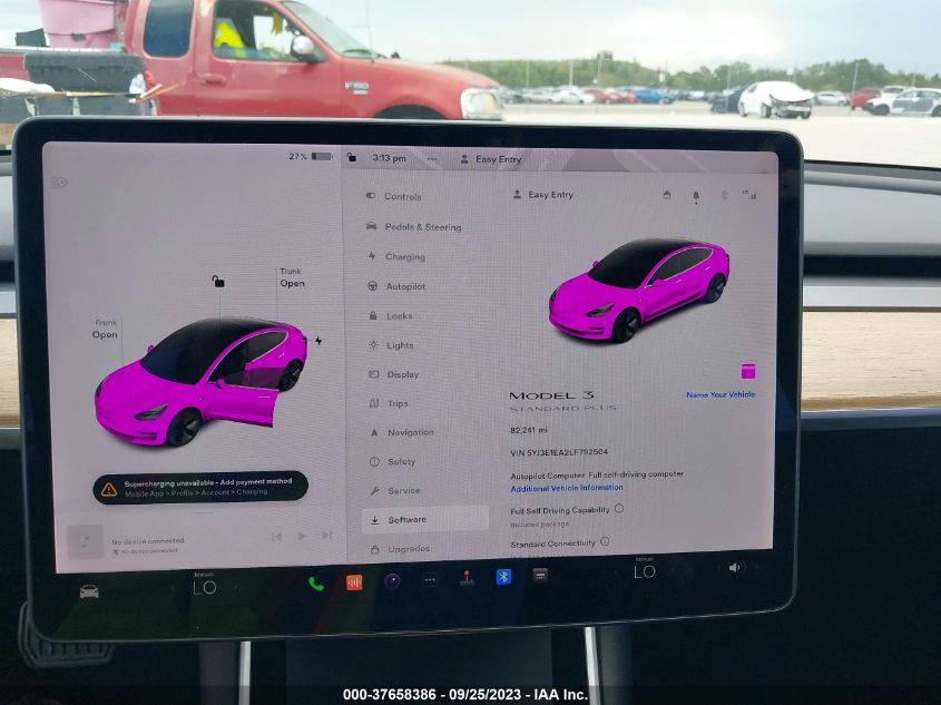 2020 TESLA MODEL 3 STANDARD RANGE - 5YJ3E1EA2LF792504