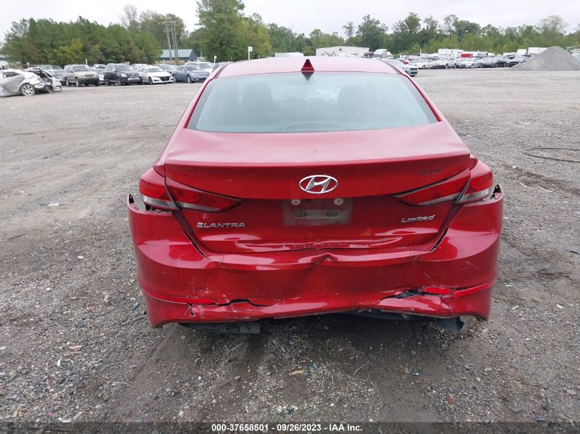 2017 HYUNDAI ELANTRA LIMITED - KMHD84LF2HU354488