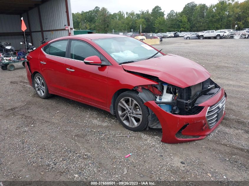 2017 HYUNDAI ELANTRA LIMITED - KMHD84LF2HU354488