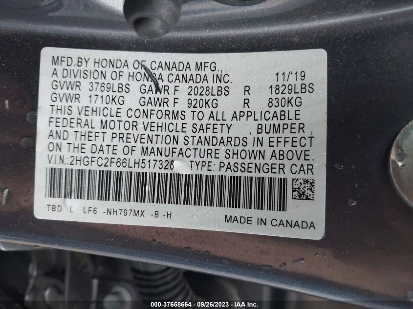 2HGFC2F66LH517328 Honda Civic Sedan LX 9