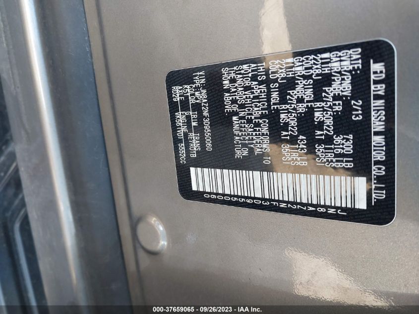 2013 INFINITI QX56 JN8AZ2NF3D9550060