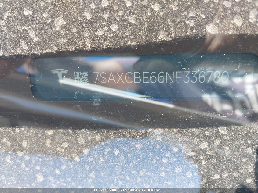 VIN 7SAXCBE66NF336780 2022 TESLA MODEL X