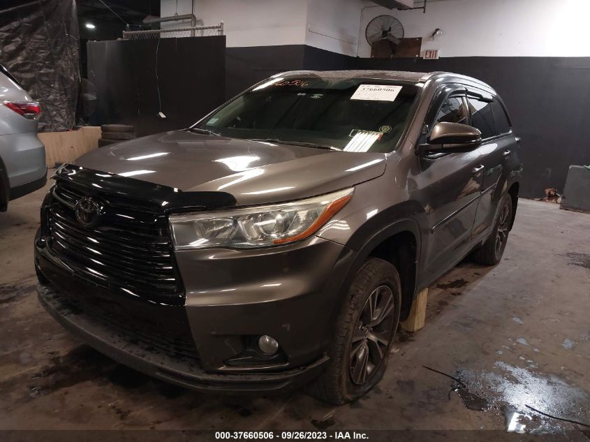 2016 TOYOTA HIGHLANDER XLE - 5TDJKRFH3GS272016