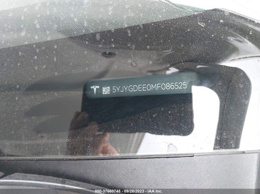 2021 TESLA MODEL Y - 5YJYGDEE0MF086525