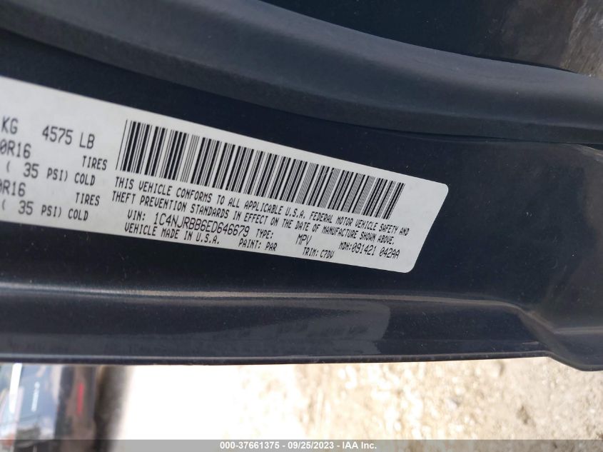 2014 JEEP PATRIOT SPORT - 1C4NJRBB6ED646679