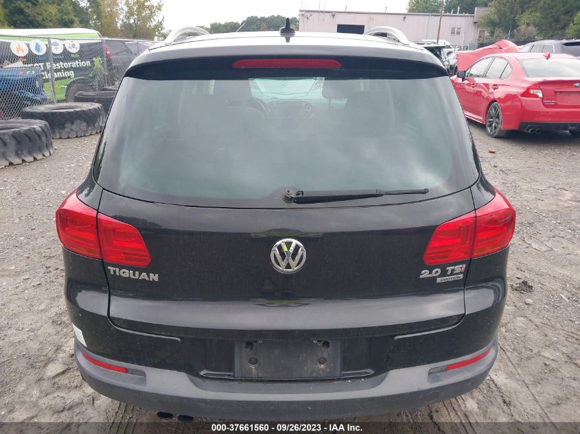 2013 VOLKSWAGEN TIGUAN SE W/SUNROOF & NAV - WVGBV7AX9DW554411