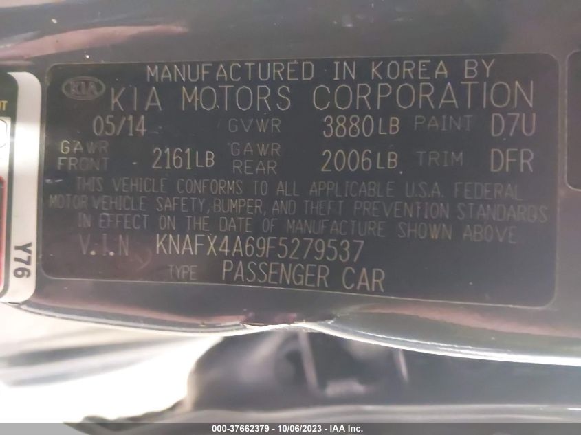 2015 KIA FORTE LX - KNAFX4A69F5279537