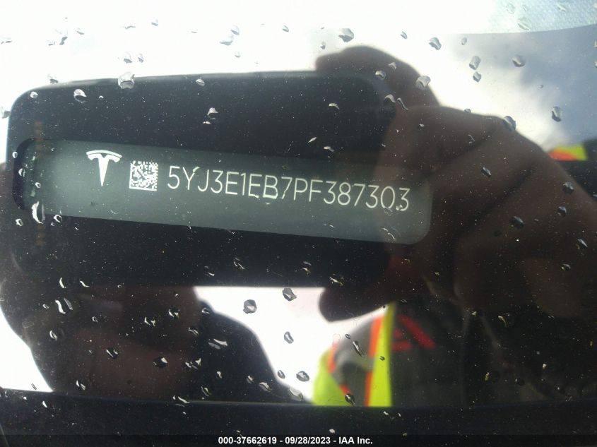 2023 TESLA MODEL 3 LONG RANGE - 5YJ3E1EB7PF387303