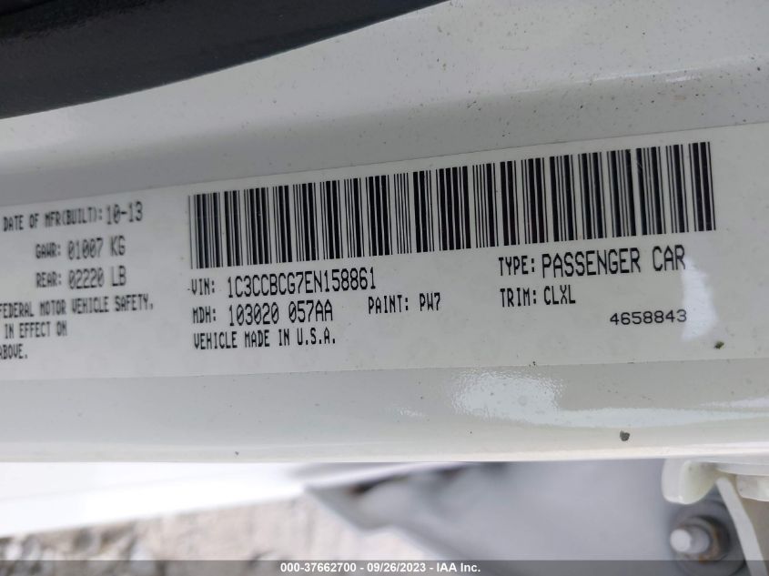 2014 CHRYSLER 200 LIMITED - 1C3CCBCG7EN158861