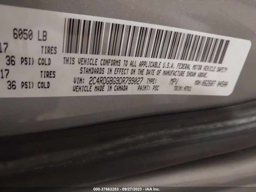 2013 DODGE GRAND CARAVAN SE - 2C4RDGBG9DR799027