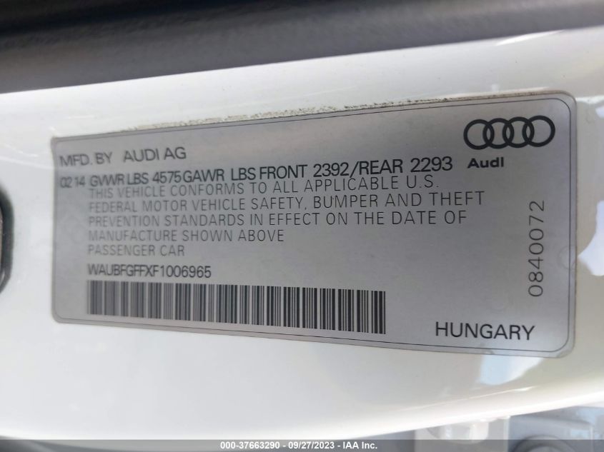 2015 AUDI A3 2.0T PREMIUM - WAUBFGFFXF1006965