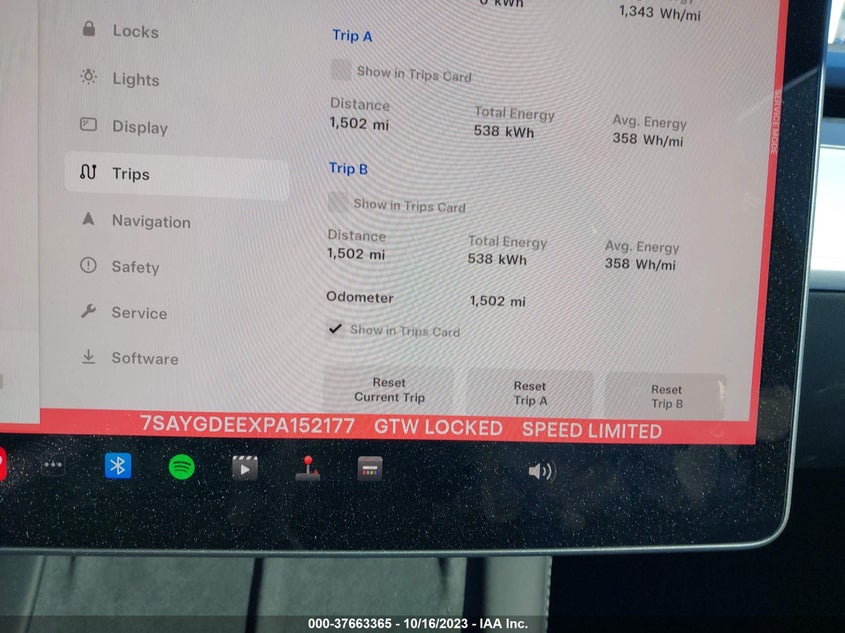 VIN 7SAYGDEEXPA152177 2023 TESLA MODEL Y