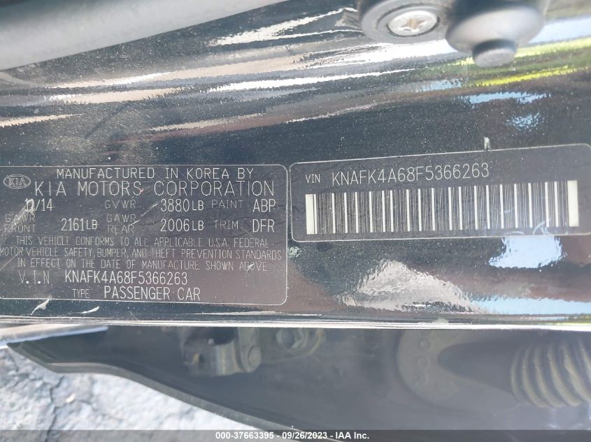 2015 KIA FORTE LX - KNAFK4A68F5366263