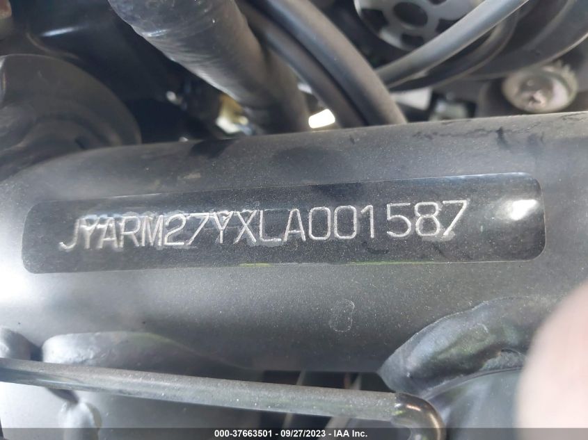 VIN JYARM27YXLA001587 2020 YAMAHA MT07 C