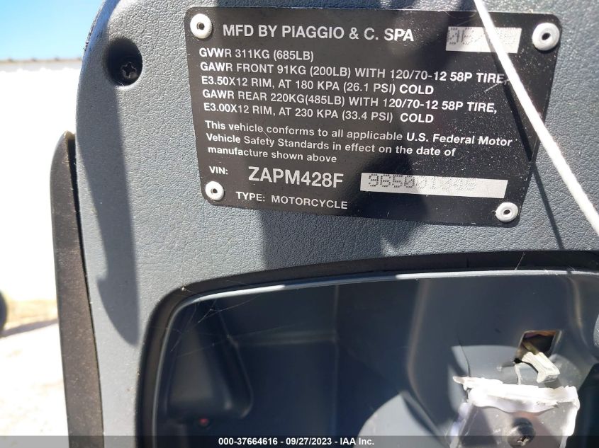 2006 PIAGGIO FLY 150 ZAPM428F965001345
