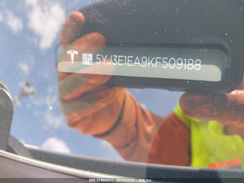 2019 TESLA MODEL 3 RANGE - 5YJ3E1EA9KF509188