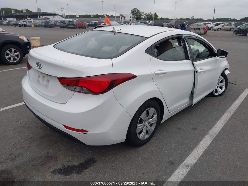 2016 HYUNDAI ELANTRA SE - 5NPDH4AE2GH765865