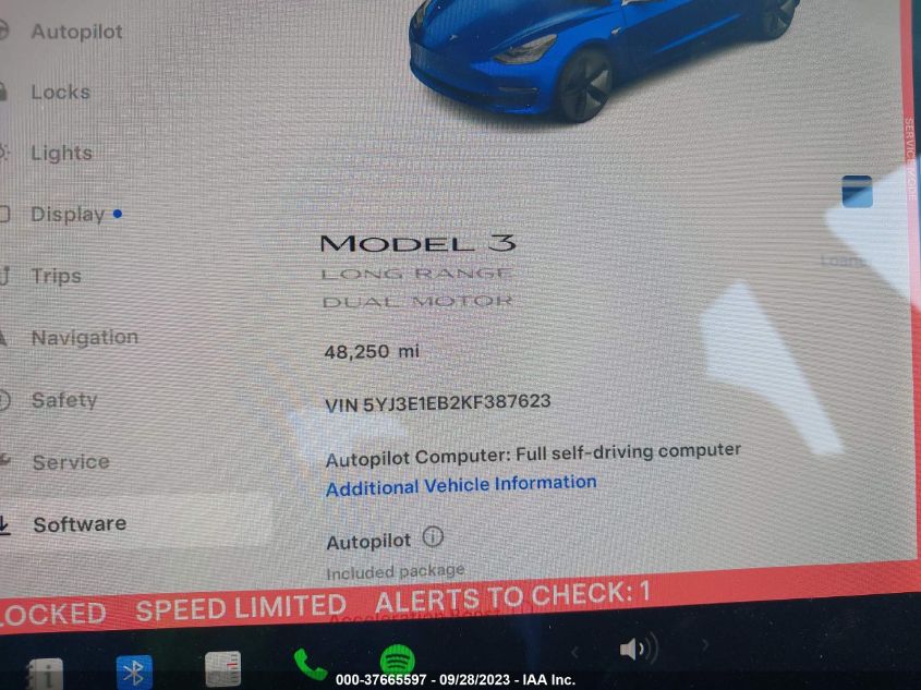 2019 TESLA MODEL 3 LONG RANGE/PERFORMANCE - 5YJ3E1EB2KF387623