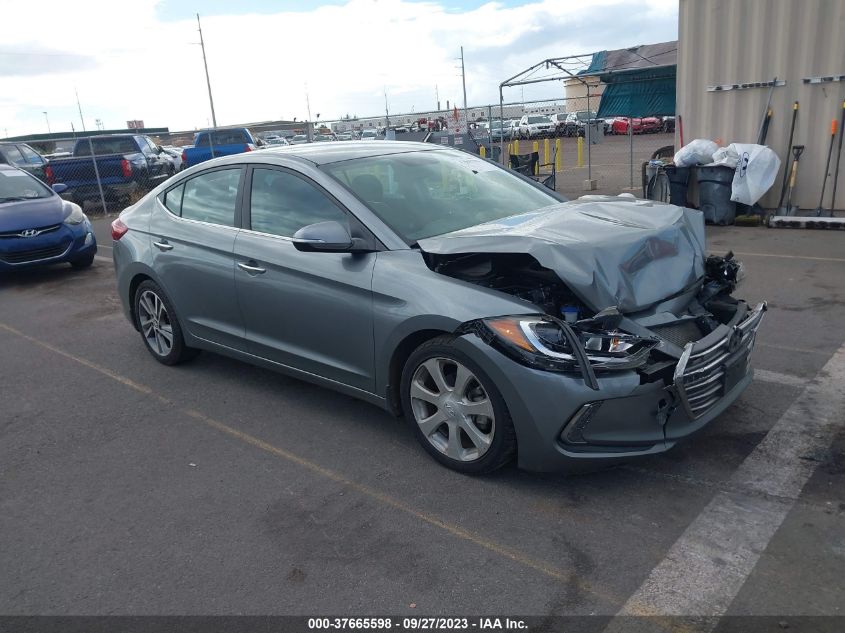 2017 HYUNDAI ELANTRA LIMITED - KMHD84LF1HU268248