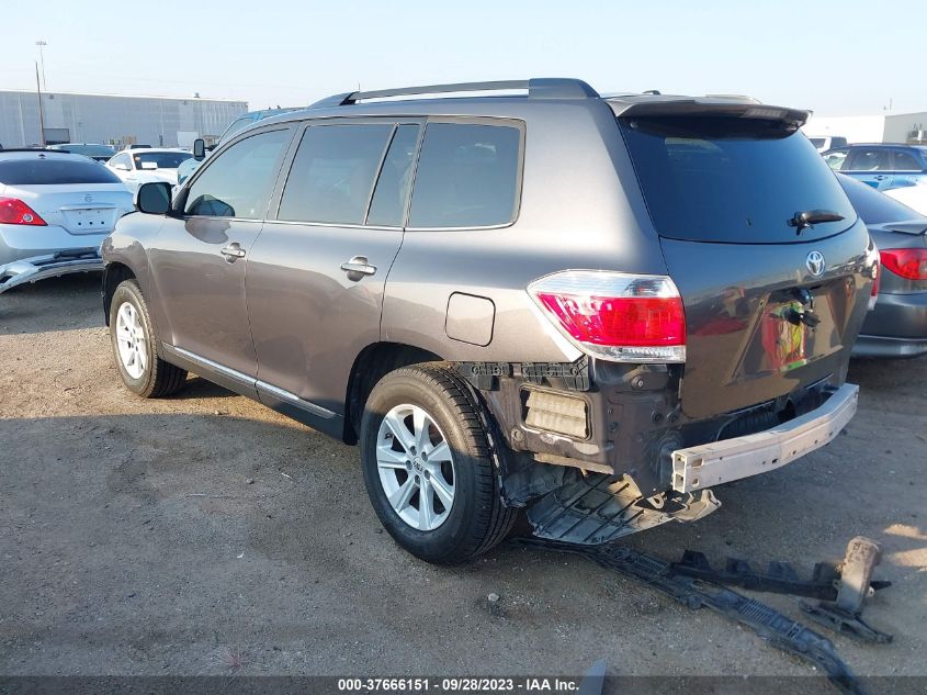 2013 TOYOTA HIGHLANDER - 5TDZK3EH6DS117344