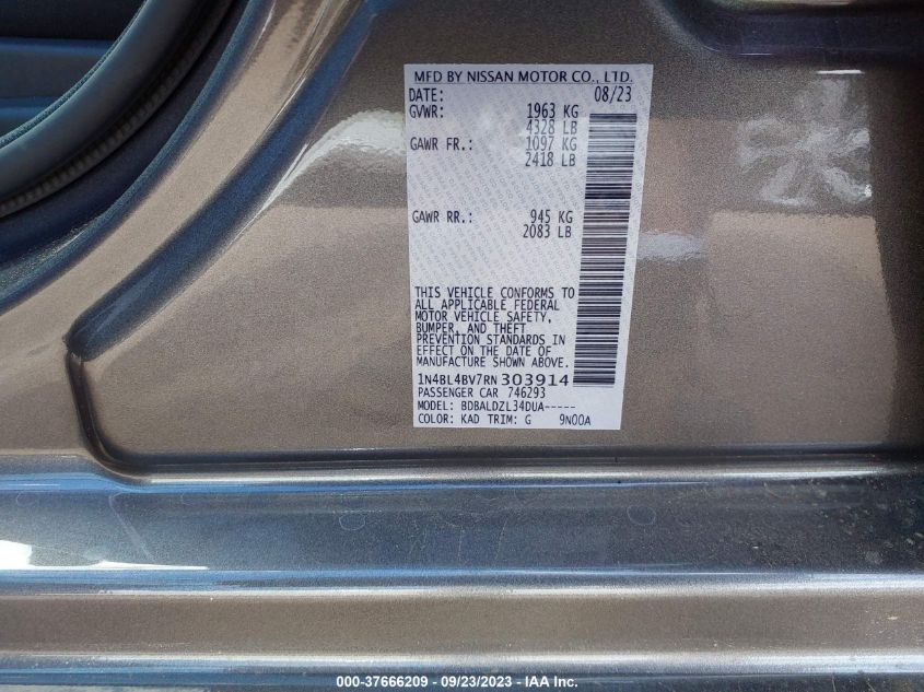 2024 NISSAN ALTIMA 2.5 S - 1N4BL4BV7RN303914
