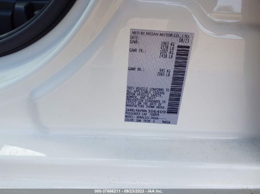 2024 NISSAN ALTIMA 2.5 S - 1N4BL4BV9RN306409