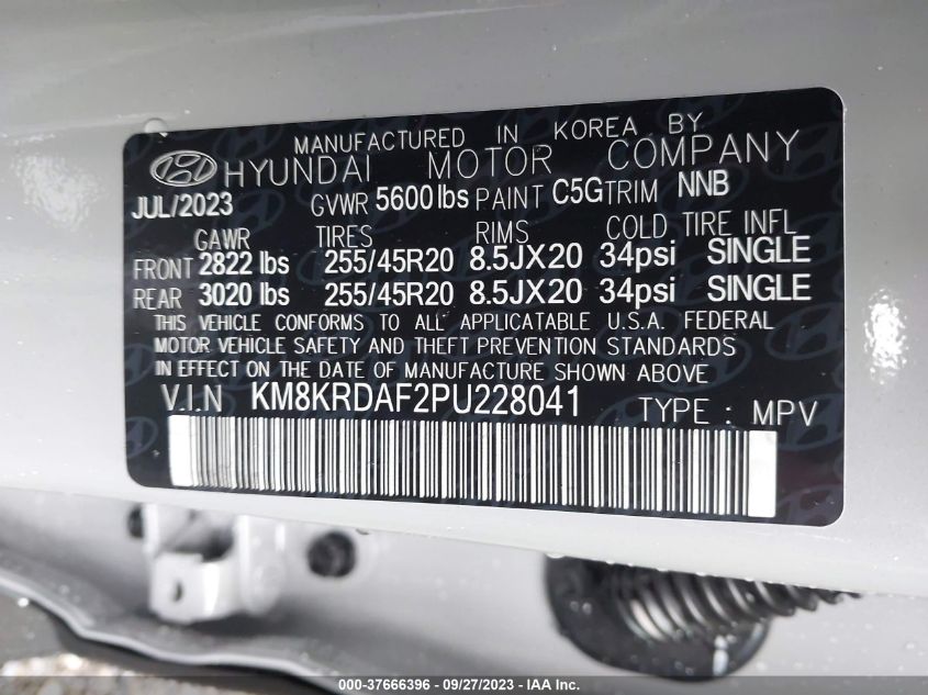 KM8KRDAF2PU228041 Hyundai Ioniq 5 LIMITED 9