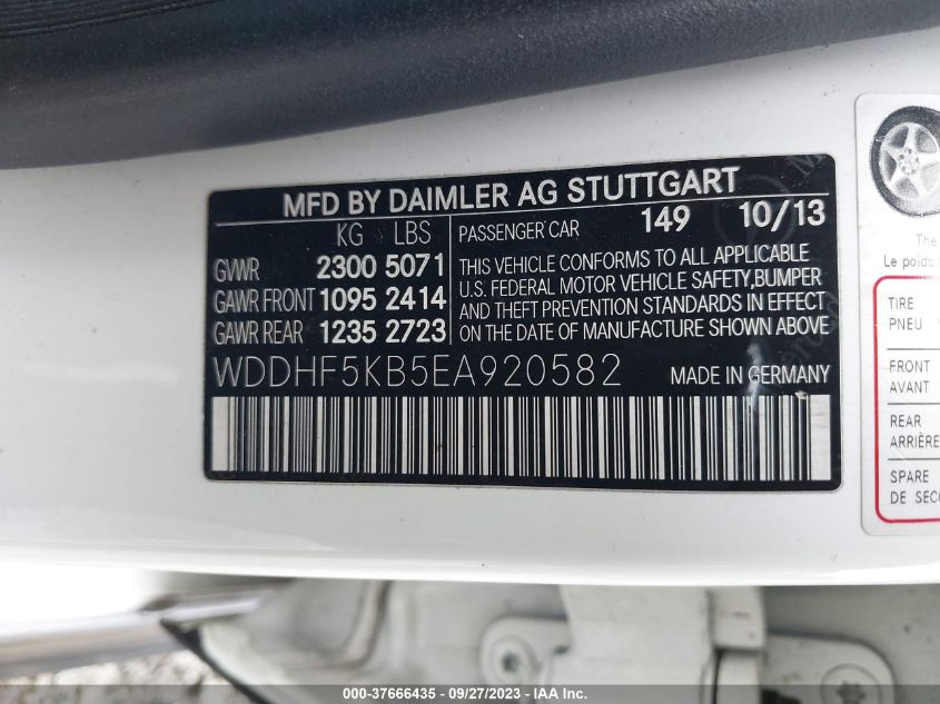 2014 MERCEDES-BENZ E-CLASS E 350 - WDDHF5KB5EA920582