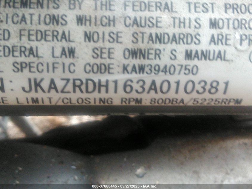 2003 KAWASAKI ZR750 G JKAZRDH163A010381