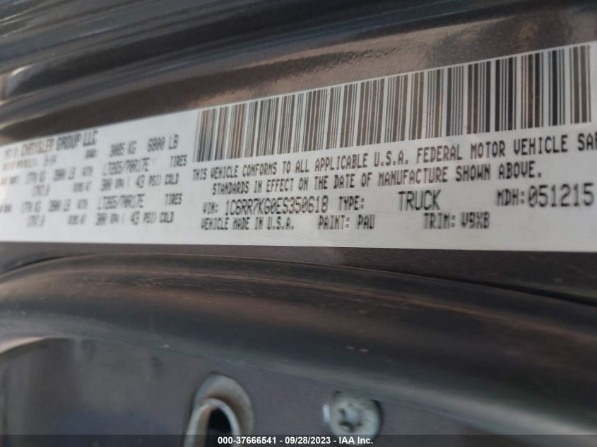 2014 RAM 1500 - 1C6RR7KG0ES350618