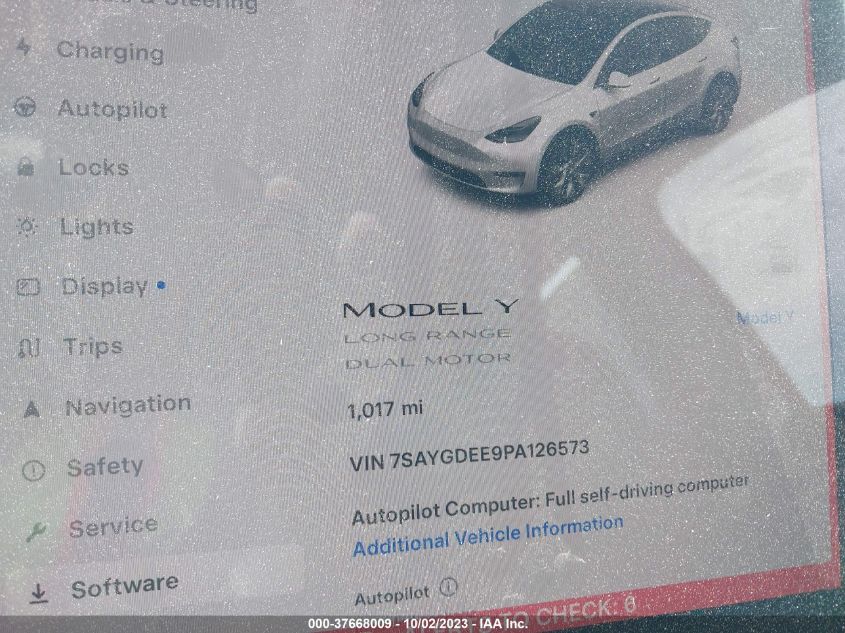 7SAYGDEE9PA126573 Tesla Model Y   7