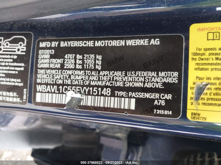 2014 BMW X1 XDRIVE28I - WBAVL1C55EVY15148