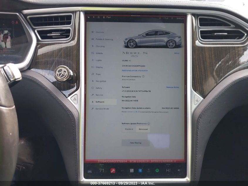 2013 TESLA MODEL S - 5YJSA1CN6DFP12264