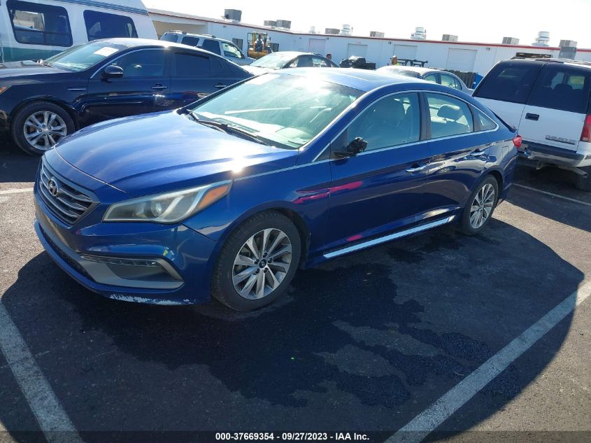 2016 HYUNDAI SONATA 2.4L SPORT - 5NPE34AF1GH433508