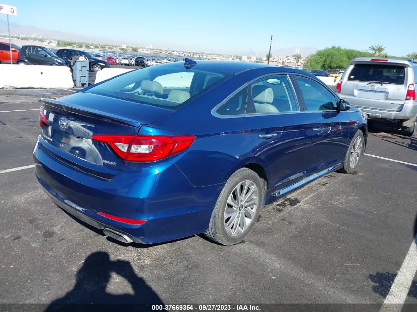 2016 HYUNDAI SONATA 2.4L SPORT - 5NPE34AF1GH433508