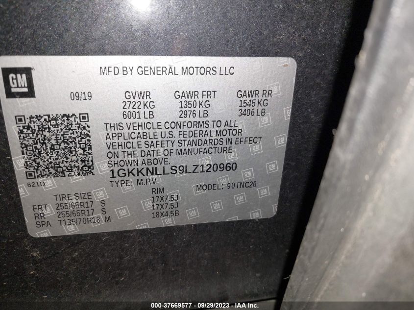 2020 GMC ACADIA AT4 - 1GKKNLLS9LZ120960